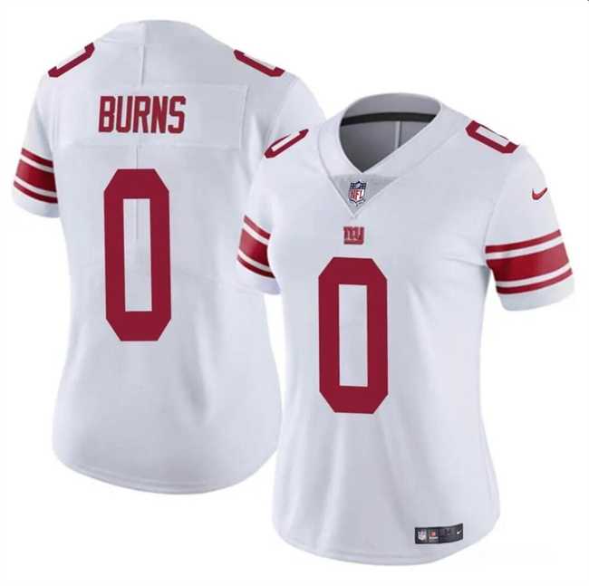 Women's New York Giants #0 Brian Burns White Vapor Stitched Jersey Dzhi